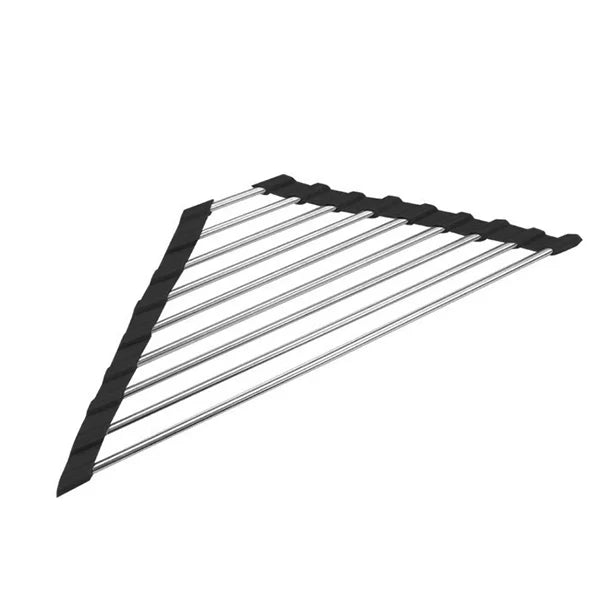 Triangle Foldable Dish Drying Rack – Stainless Steel Sink Caddy Dish Drying Rack Axl Black