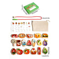 Wooden Threading Beads Toy – Toddler Sorting & Learning Set Wooden Threading Toy Axl Multicolor