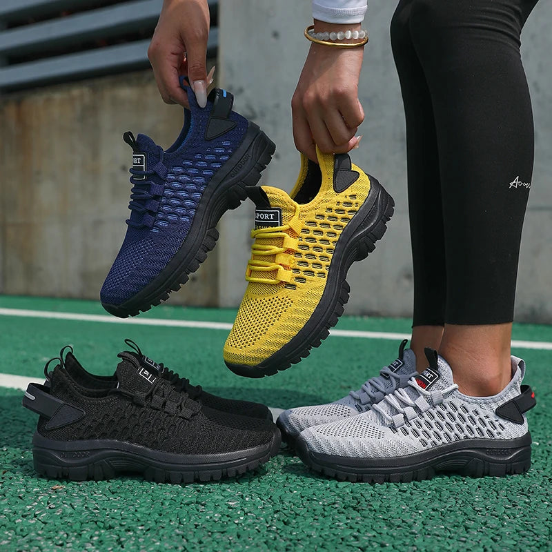 Women's Cushioned Knit Mesh Running Sneakers | AZGB Women's Running Shoes Axl