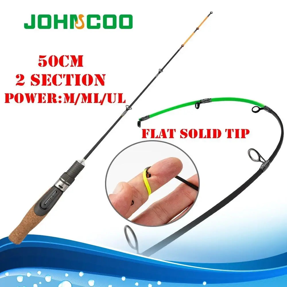 50cm Ice Fishing Rod – Soft Fiberglass Tip & Cork Handle Ice Fishing Rod Axl