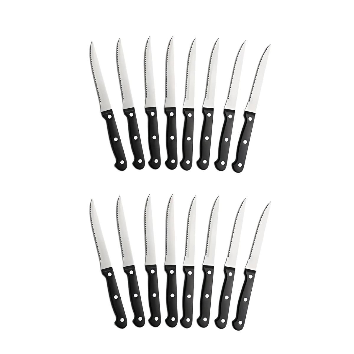 Serrated Steak Knives Set 4/6/8/16 Pcs – Stainless Steel Steak Knife Set Axl 16 Pcs Steak Knife