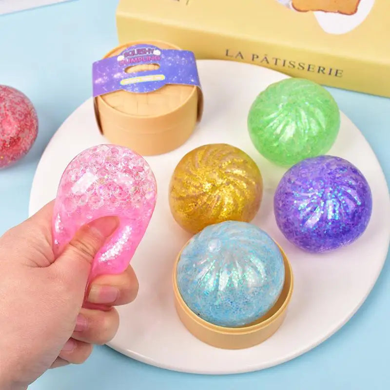Slow Rebound Dumpling Squeeze Toy – Soft TPR Fidget Ball Squishy Fidget Toy Axl
