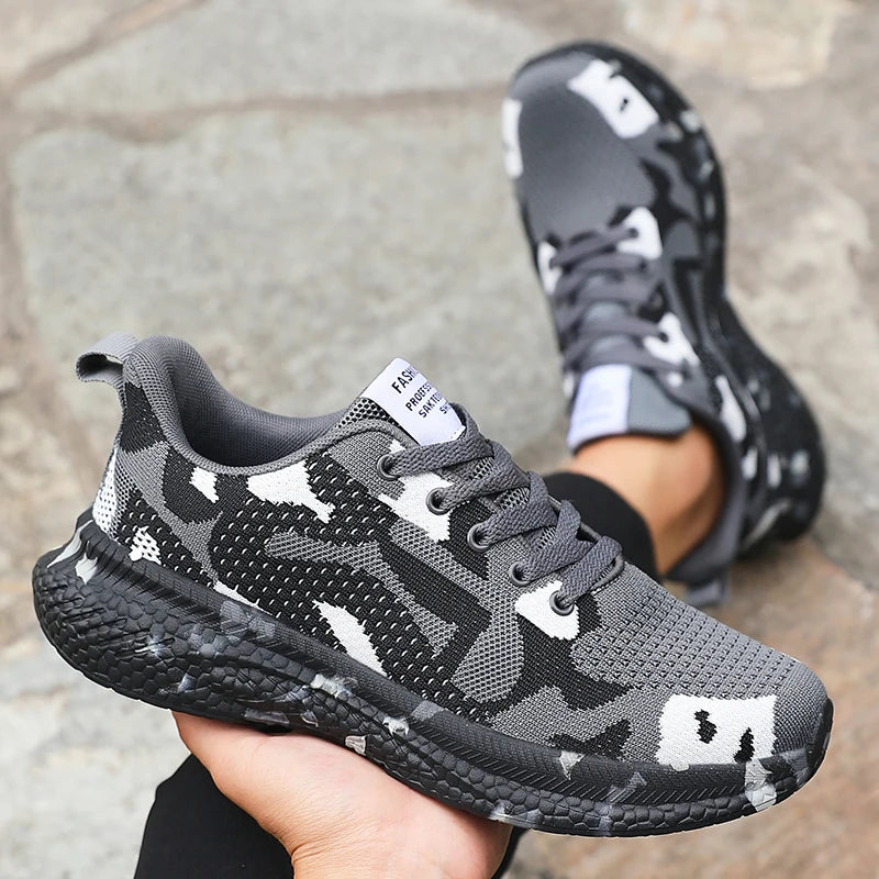 ZULIWAGN Men's Camo Mesh Sneakers – Lightweight & Breathable Men's Sneakers Axl