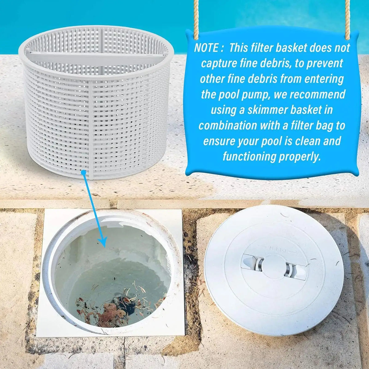 Pool Skimmer Basket – ABS Strainer for Leaves & Debris Pool Skimmer Basket Axl