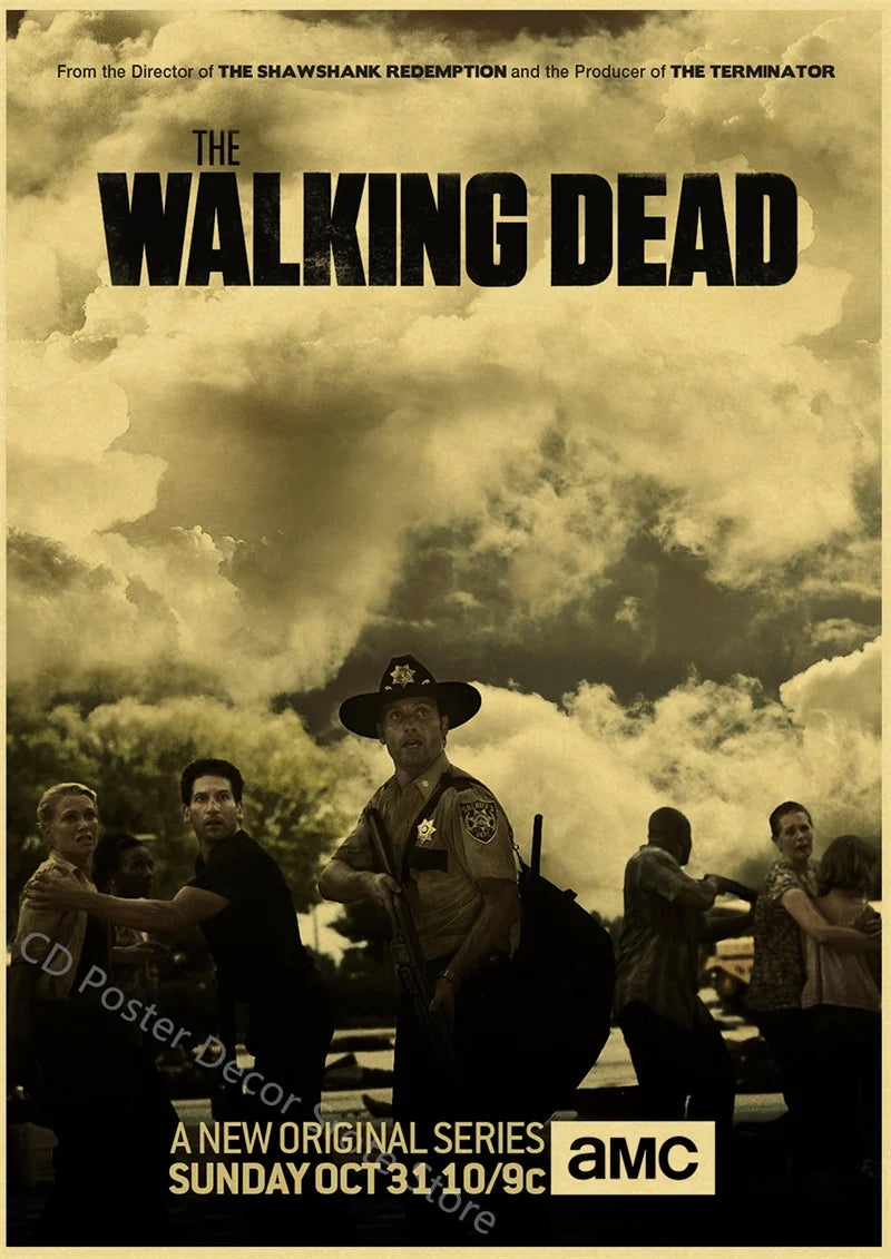 Walking Dead Retro Vintage Poster | Wall Art Print A3/A4