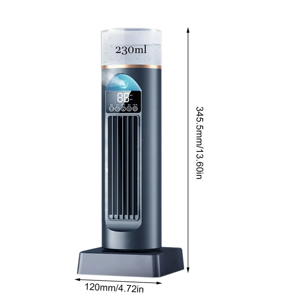 Portable Bladeless Fan with Humidifier | Quiet USB Space Cooler Bladeless Humidifier Fan Axl