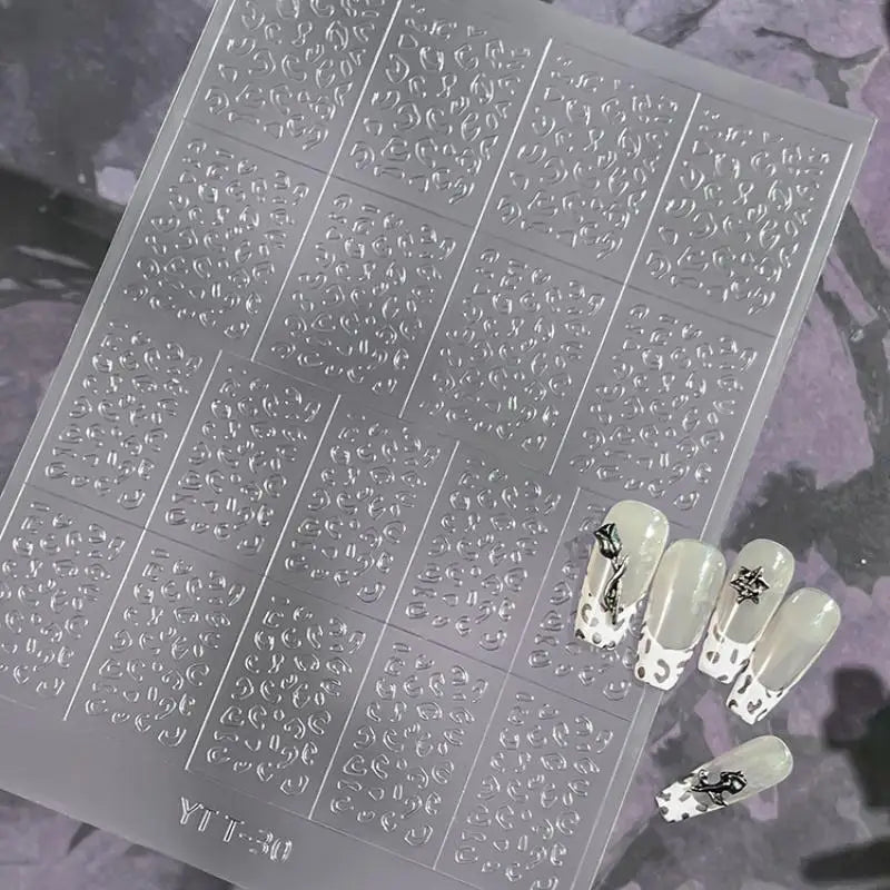 Hollow French Nail Stickers – Heart & Butterfly Nail Art Decals Nail Art Stickers Axl A29