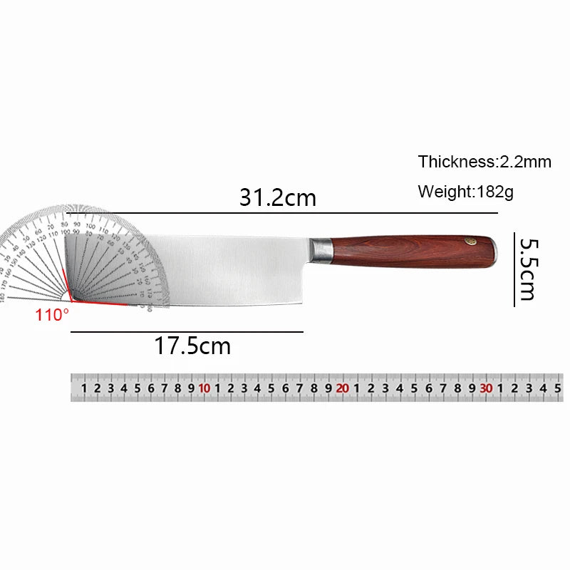 Stainless Steel Nakiri Knife – Professional Chef Kitchen Cleaver Nakiri Kitchen Knife Axl