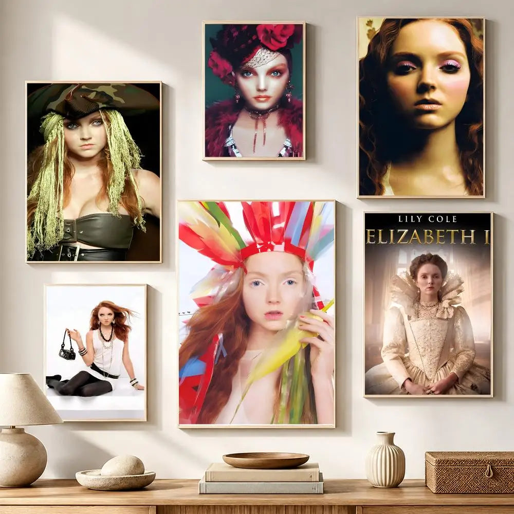 Lily Cole Fashion Poster – HD Waterproof PVC Wall Sticker Wall Poster Sticker Axl