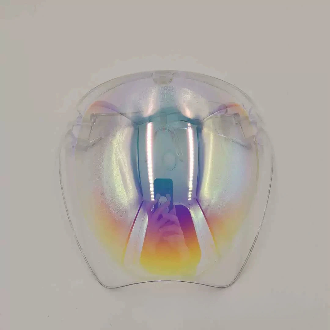 HD Polycarbonate Anti-Fog Full Face Shield | Splash Protection Face Shield Visor Axl WhiteBaseAntifogGold