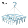 32-Clip Foldable Clothes Drying Rack – Windproof Laundry Hanger Laundry Drying Rack Axl Blue