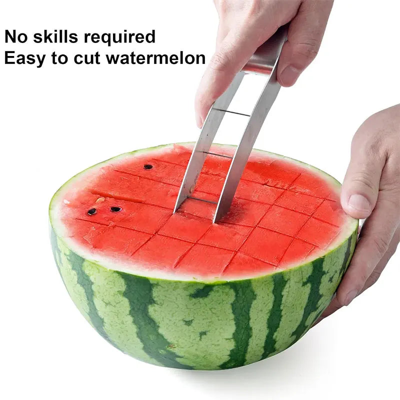 Stainless Steel Watermelon Cutter & Cube Slicer | Kitchen Tool Watermelon Cube Slicer Axl
