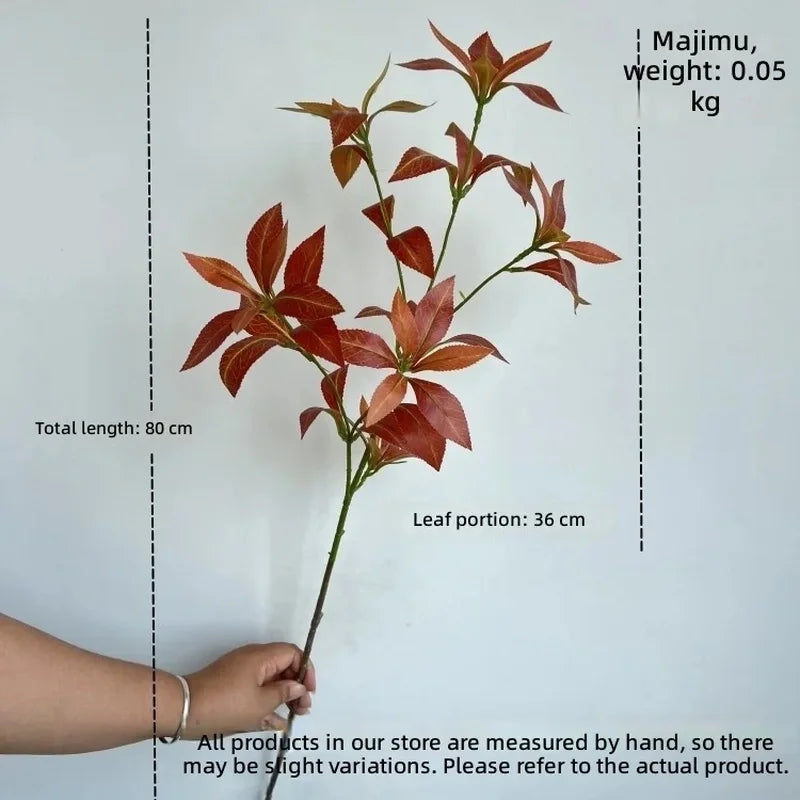 80CM Artificial Green Leaf Branch – Indoor & Outdoor Decor Artificial Plant Branch Axl