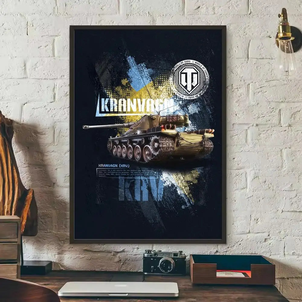 World of Tanks Game Wall Poster Removable Sticker Mural Decal Wall Sticker Mural Axl