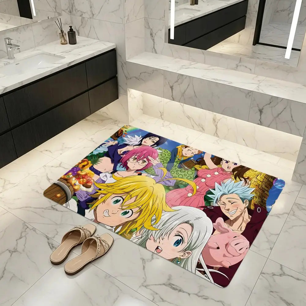 Anime Seven Deadly Sins Diatomite Bath Mat – Quick Dry Diatomite Bath Mat Axl