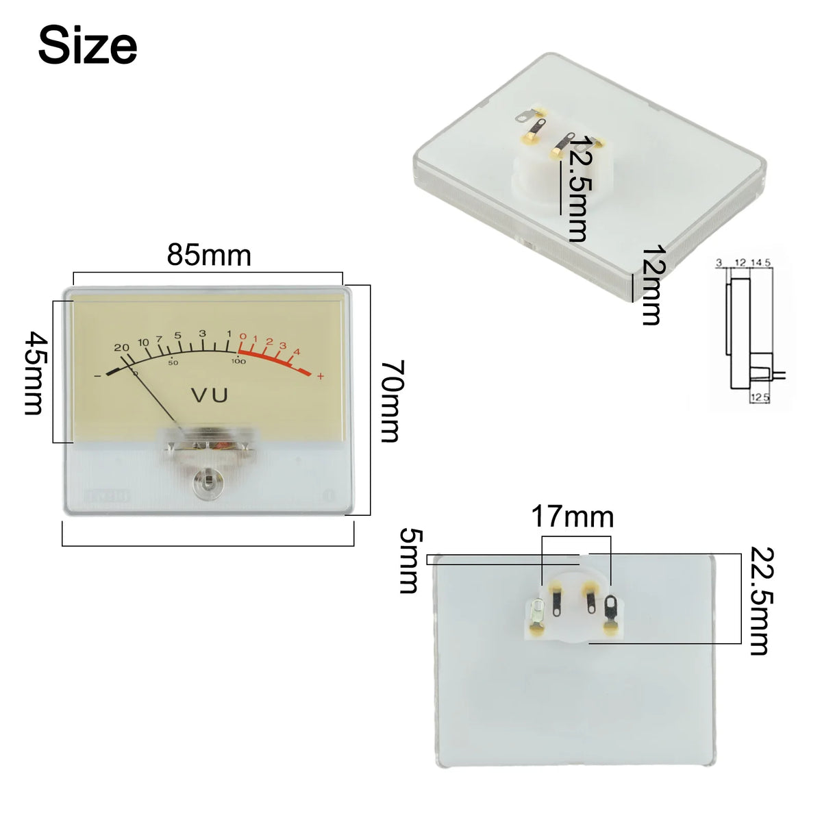 VU Meter Head – DIY Audio Level Meter for Studio & Car Audio VU Meter Head Axl