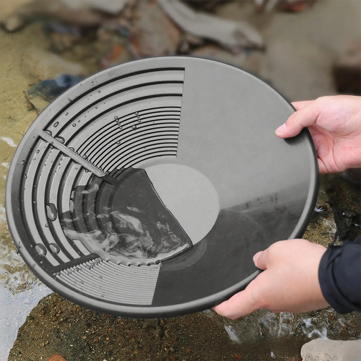 Plastic Gold Pan Riffle Basin – 35cm River Prospecting Pan Gold Prospecting Pan Axl