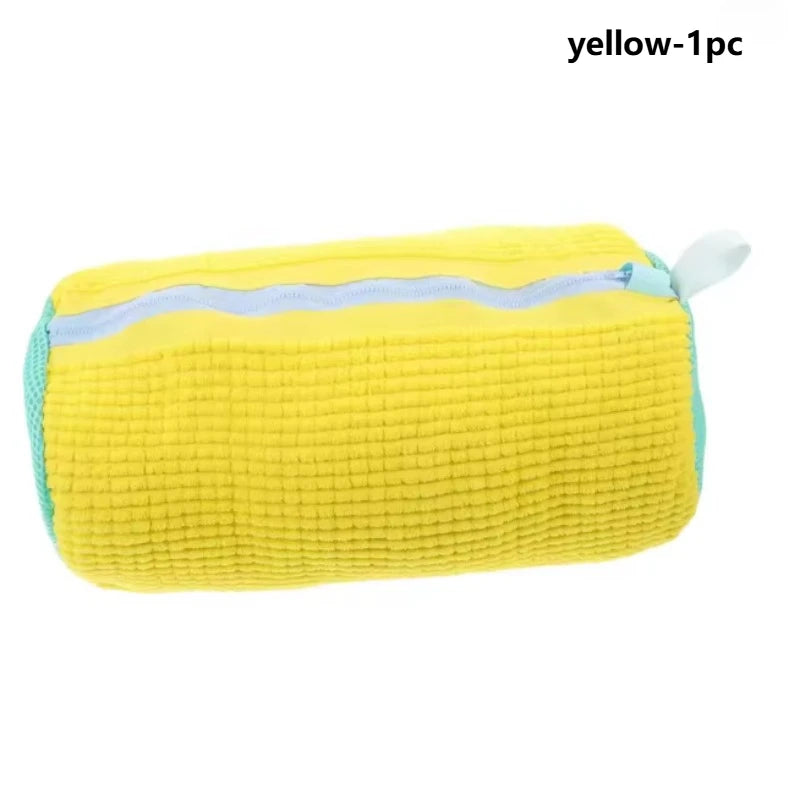 Shoe Laundry Bag – Soft Chenille Polyester Washer Protector Shoe Laundry Bag Axl Yellow-1pc