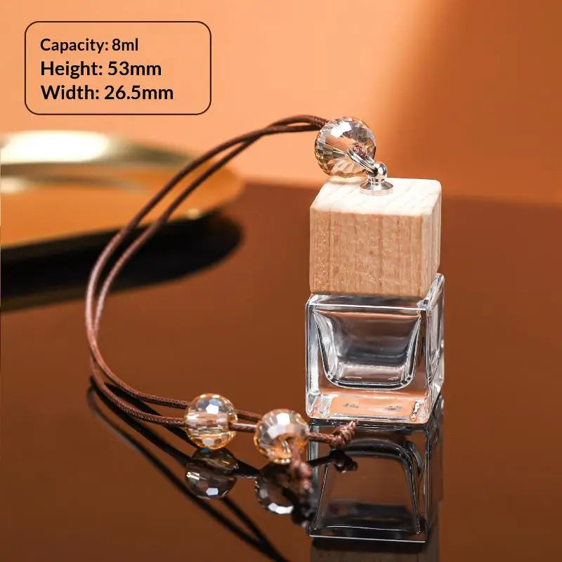 Glass Essential Oil Diffuser Bottle – Hanging Car Aroma Vial Aroma Diffuser Bottle Axl A3
