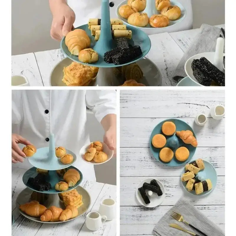 3-Tier Dessert Cake Stand | Fruit & Snack Serving Tray Tiered Serving Stand Axl