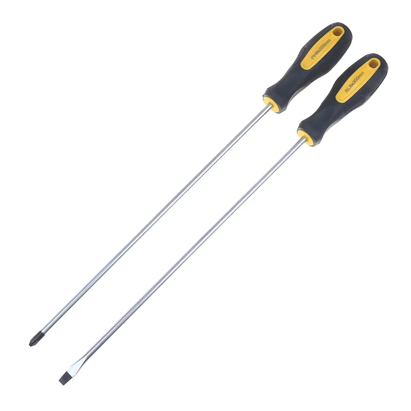 Long Handle Magnetic Screwdriver – Slotted & Cross Head Manual Screwdriver Set Axl