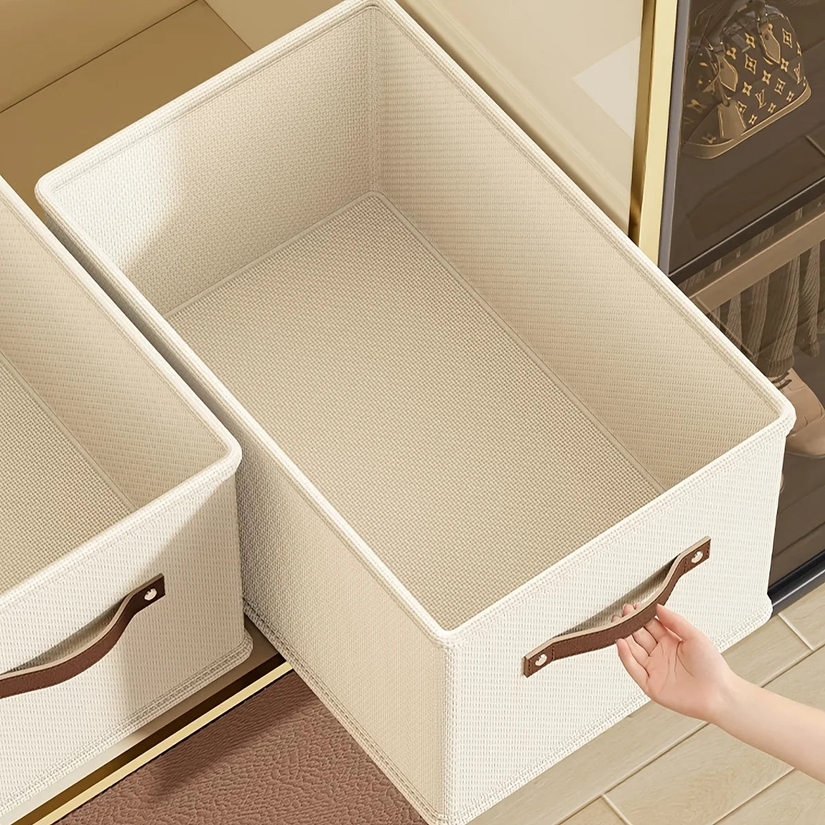 Oxford Fabric Storage Box with Handle – Clothes Organizer Fabric Storage Box Axl