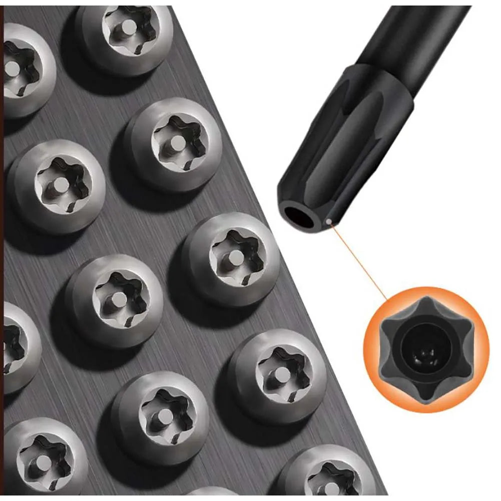13-Pc Torx Security Bit Set T7–T40 | 1/4" Hex Shank, 75mm Screwdriver Bit Set Axl
