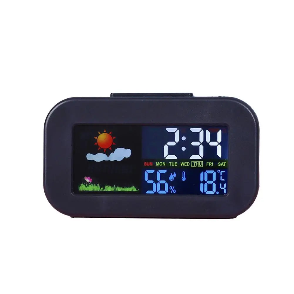 Weather Station Clock – Color Display Temp & Humidity Monitor Weather Station Clock Axl A