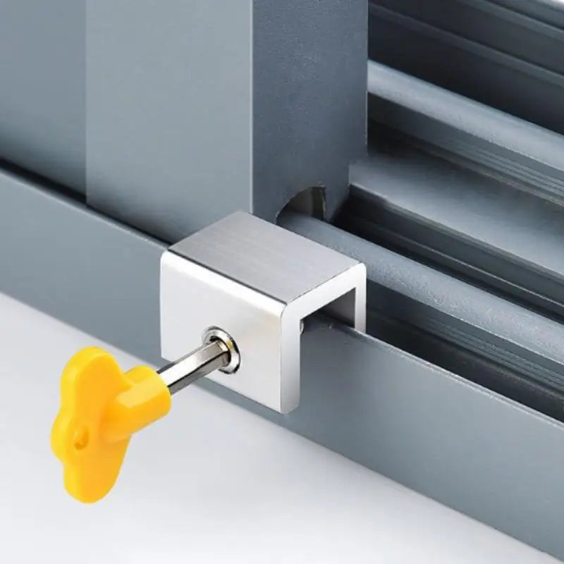 Adjustable Sliding Window Lock with Key – Aluminum Alloy Window Safety Lock Axl