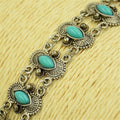 Bohemian Women's Silver Turquoise Bangle Charm Bracelet Charm Bangle Bracelet Axl onesize