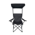Folding Fishing Chair with Sunshade Canopy & Armrests Folding Camping Chair Axl black