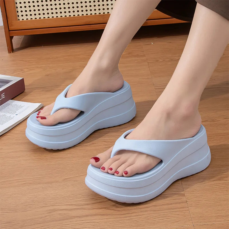 Women's Platform Flip Flops – Summer Beach Slippers Platform Flip Flops Axl