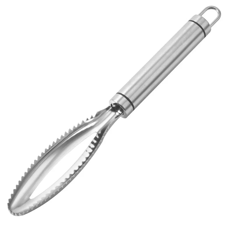 Stainless Steel Fish Scaler & Bone Tweezers Kitchen Tool Set Fish Cleaning Tool Axl Fish scale scraping