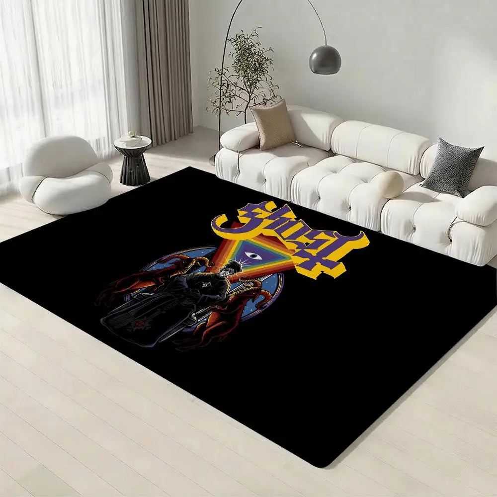 Ghost Character Flannel Floor Mat – Non-Slip Soft Plush Rug Flannel Floor Mat Axl