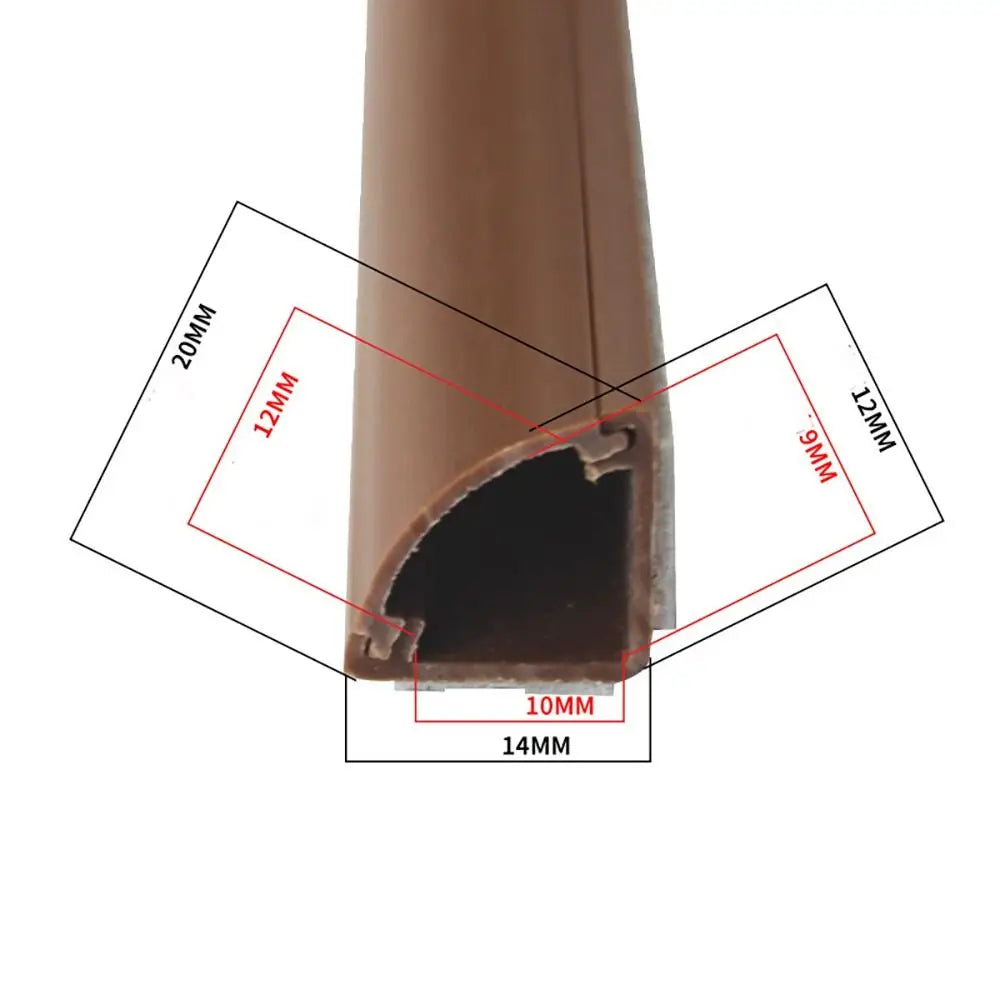 Self-Adhesive Floor Cord Cover – PVC Cable Concealer Duct Floor Cable Cover Axl Brown