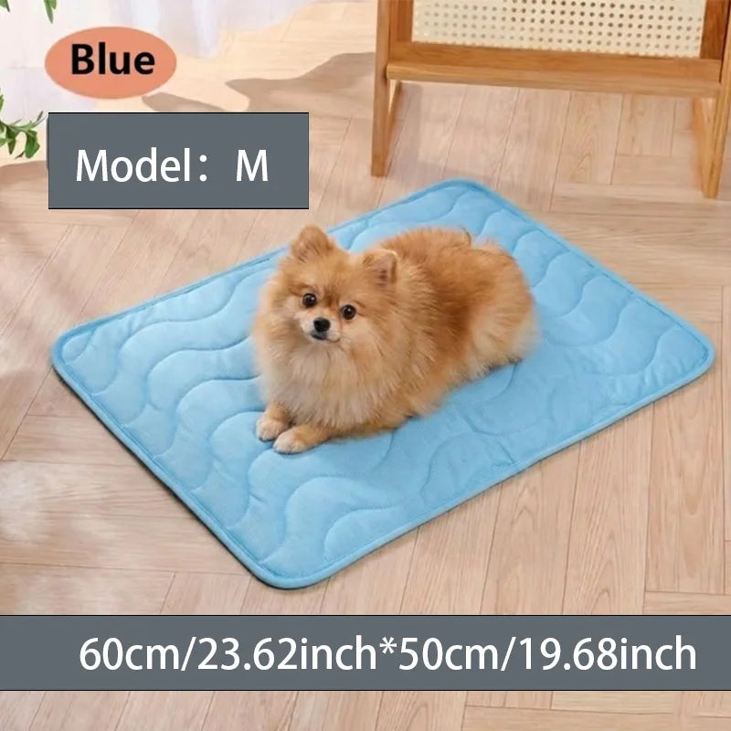 KEMORELA Cooling Pet Mat – Ice Silk Bed for Dogs & Cats Pet Cooling Mat Axl 60x50cm