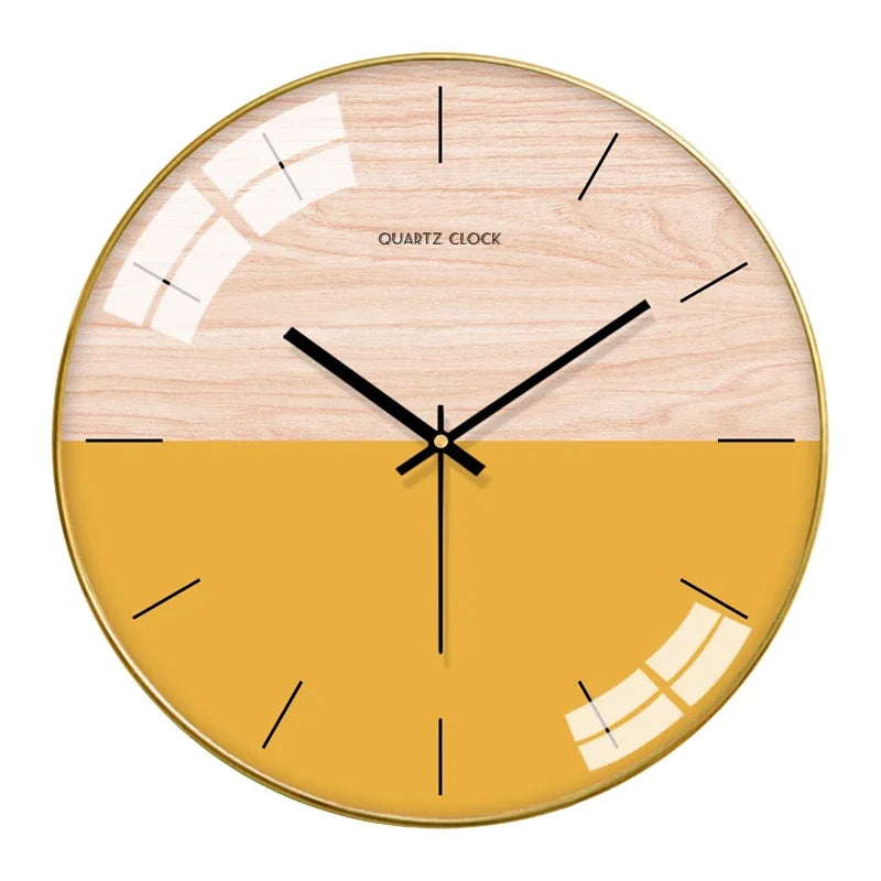 Modern Gold Nordic Silent Wall Clock – 12" Home Décor Silent Wall Clock Axl
