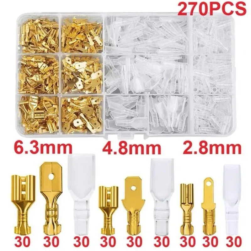 270PCS Insulated Crimp Terminals Kit – Spade Wire Connectors Crimp Terminal Kit Axl