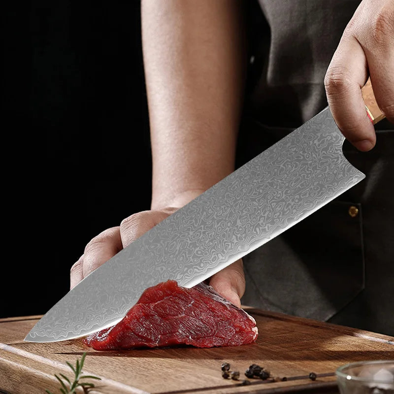 VG10 Damascus Steel Gyuto Chef Knife – Japanese Kitchen Knife Damascus Chef Knife Axl