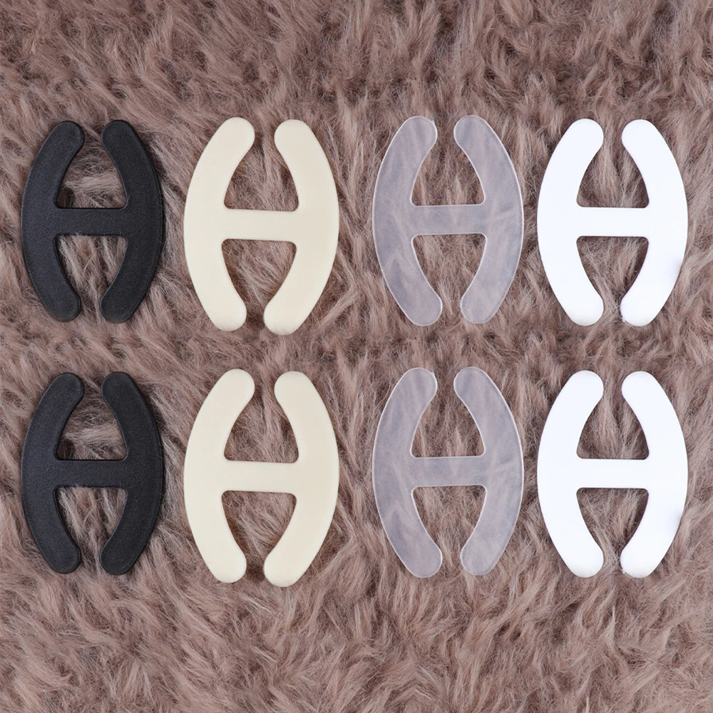 H-Shape Bra Strap Buckle Clips – 4 Colors Anti-Slip Bra Strap Clips Axl One Size color mixing
