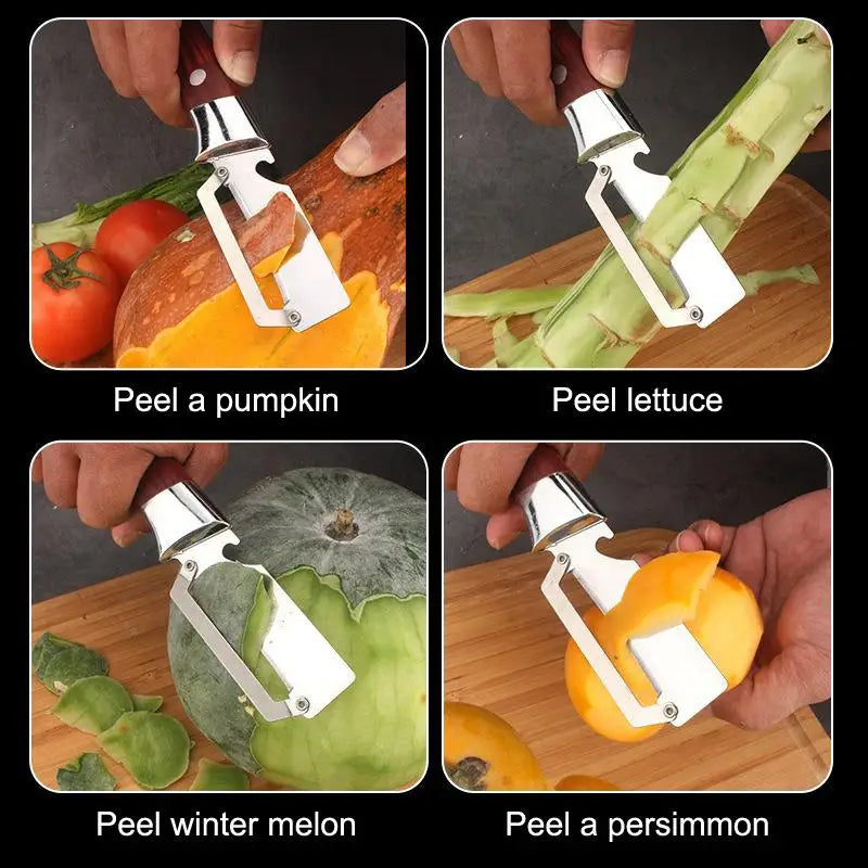 Multi-Functional Vegetable Peeler with Wooden Handle Vegetable Peeler Axl