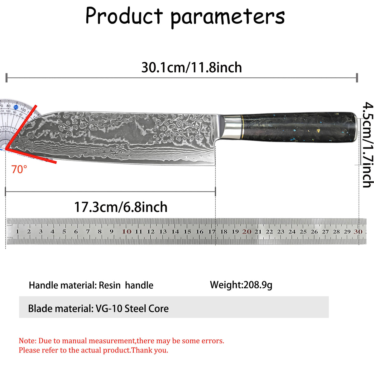 67-Layer Damascus Steel Santoku Knife – Sharp Chef Kitchen Knife Damascus Santoku Knife Axl