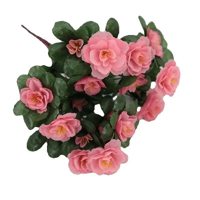Artificial Azalea Bouquet – 21-Head Silk Rhododendron Flower Artificial Flower Bouquet Axl