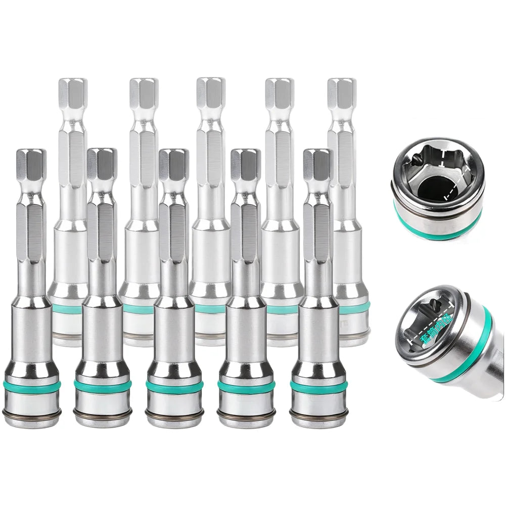 10-Pack 8mm Hex Socket Adapter Bits – 1/4" Shank for Drills Socket Adapter Bits Axl 10pcs China Mainland