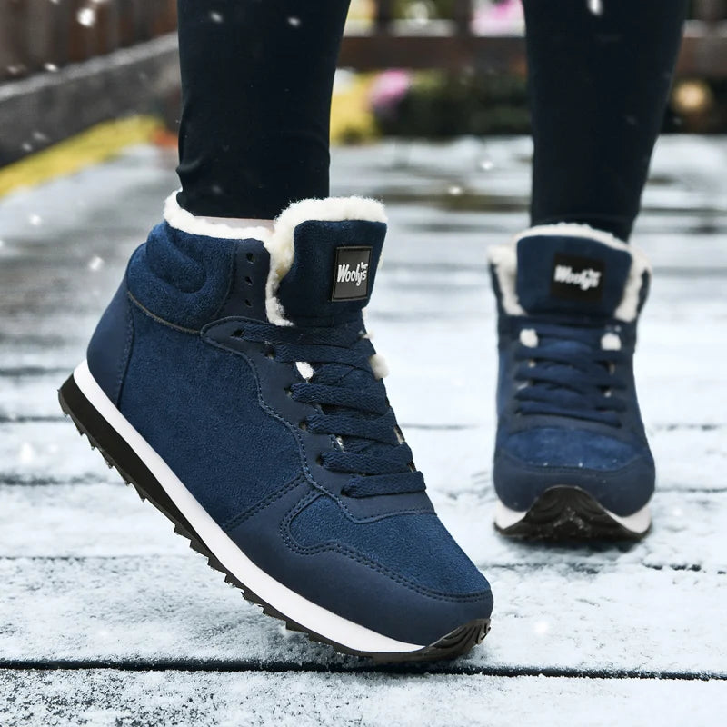 Women's Chunky Platform Ankle Snow Boots – Plush & Waterproof Women's Snow Boots Axl
