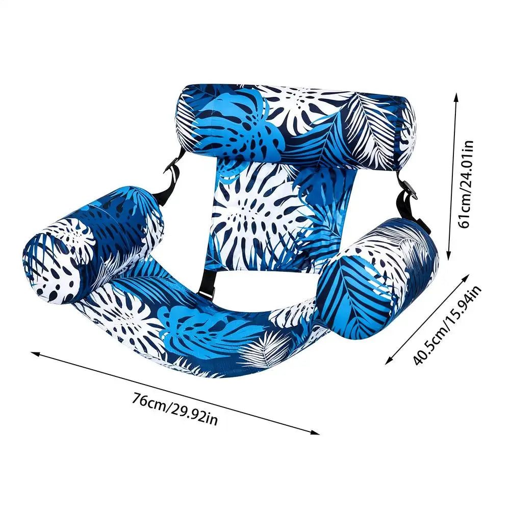 Inflatable Pool Float Lounger – Foldable Recliner Chair for Adults Inflatable Pool Float Axl Blue