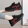 Women's Platform Tennis Sneakers – Faux Leather Slip-On Shoes Platform Tennis Sneakers Axl RED 39