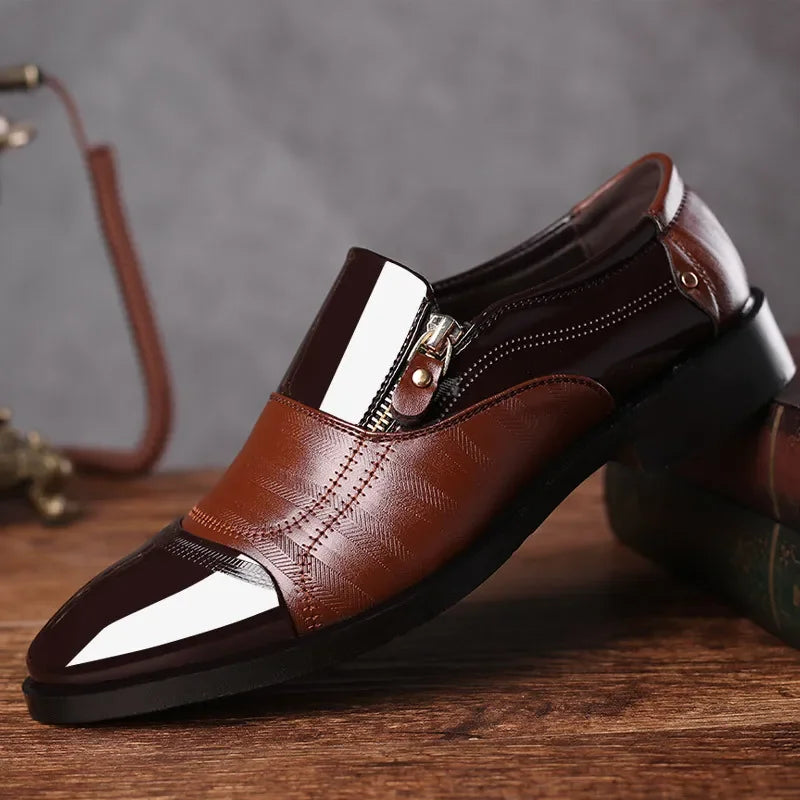 Men's Patent Leather Oxford Loafers – Black Formal Dress Shoes Oxford Dress Shoes Axl
