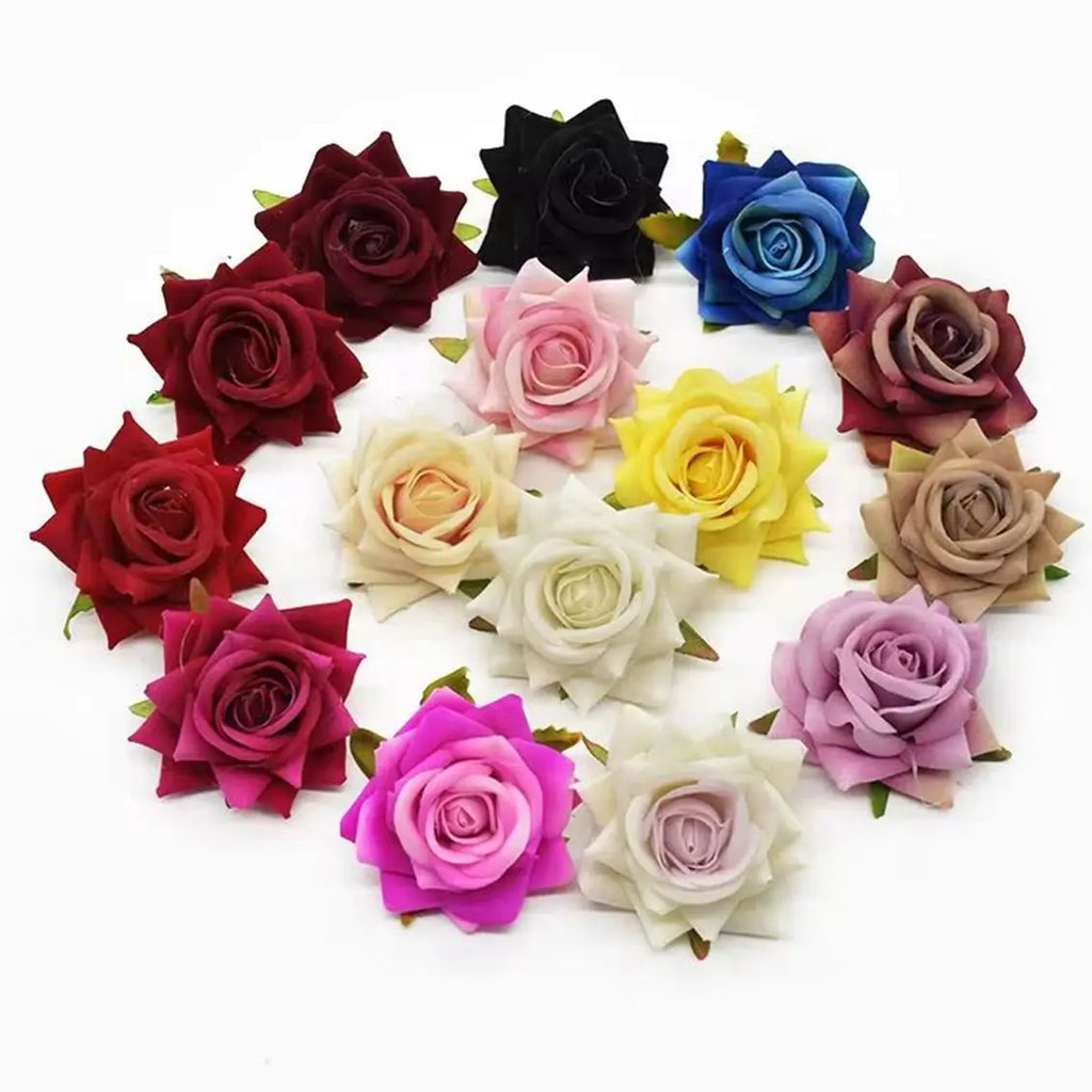50/100 Pcs Silk Rose Artificial Flowers – Wedding & Home Decor Artificial Flowers Axl