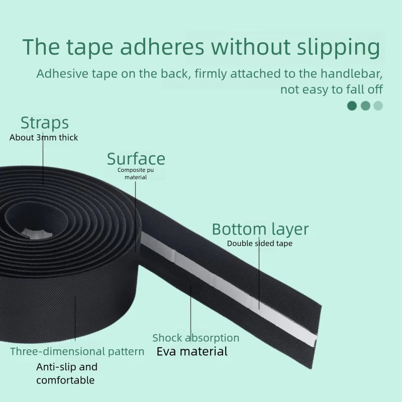 Road Bike Handlebar Tape – Anti-Slip 3D Texture Wrap Strap Handlebar Tape Axl